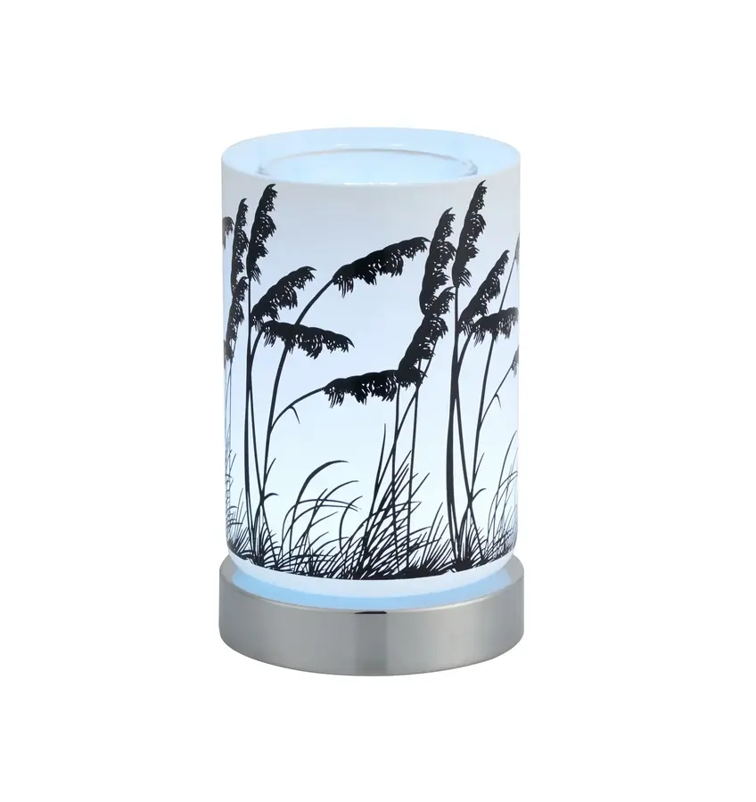 White Toi Toi Glass - LED 8 Colour Changing Warmer