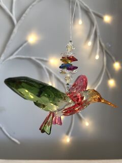 Rainbow Krystal Hanging Hummingbirds (Small) | Highland Creations