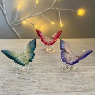 Rainbow Krystal Standing Butterflies Small | Highland Creations