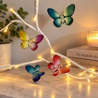 Rainbow Krystal Hanging Butterflies Small | Highland Creations