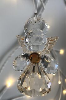Rainbow Krystal Gold Hanging Angel with Halo