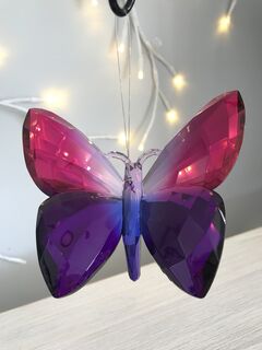 Rainbow Krystal Hanging Butterfly - F