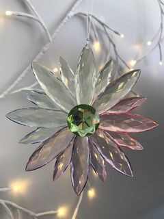 Rainbow Krystal Hanging Flower - B