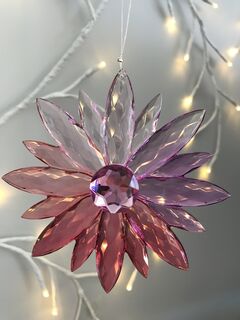 Rainbow Krystal Hanging Flower - C