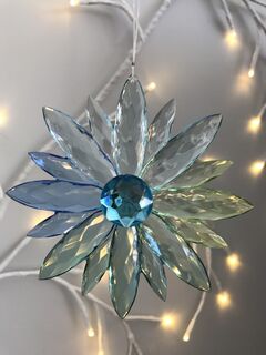 Rainbow Krystal Hanging Flower - D