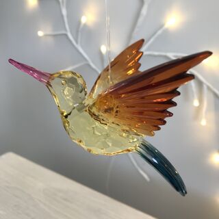 Rainbow-Krystal-Hanging Hummingbird Large - B