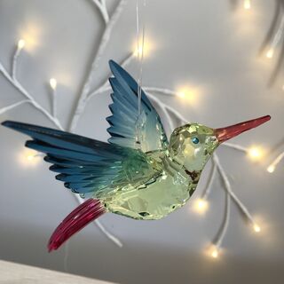 Rainbow-Krystal-Hanging Hummingbird Large - C