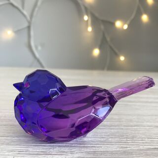 Rainbow Krystal Purple Sitting Bird
