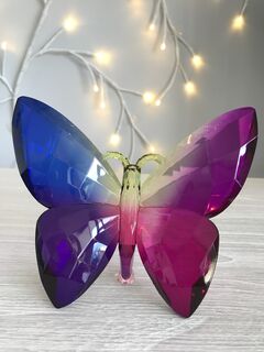 Rainbow Krystal Standing Butterfly - A