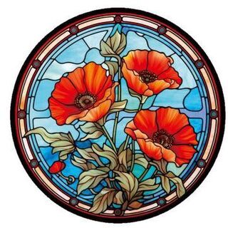 Suncatcher - Poppies - Medium