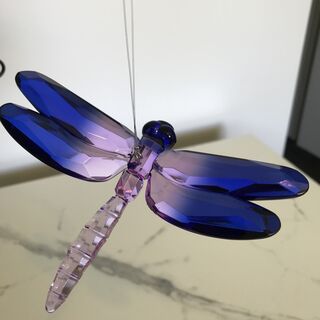 Rainbow Krystal Hanging Dragonfly - C