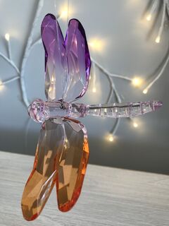 Rainbow Krystal Hanging Dragonfly Pastel - A