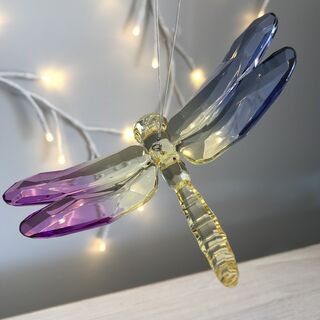 Rainbow Krystal Hanging Dragonfly Pastel - B