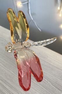 Rainbow Krystal Hanging Dragonfly Pastel - F