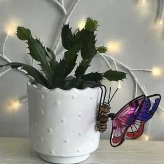 Butterfly Pot Decor - Purple