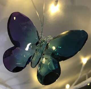 Rainbow Krystal Hanging Butterfly Small - F